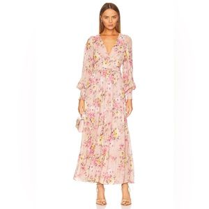 Yumi Kim New Day Floral Blush Long Sleeve Maxi dress